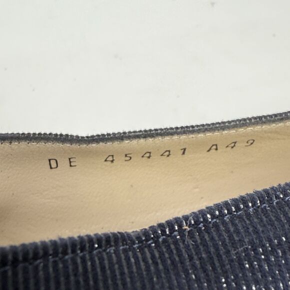 Salvatore Ferragamo Shoes Womens 6.5 B Blue Textured Suede Pumps Heels Italy - Picture 10 of 16